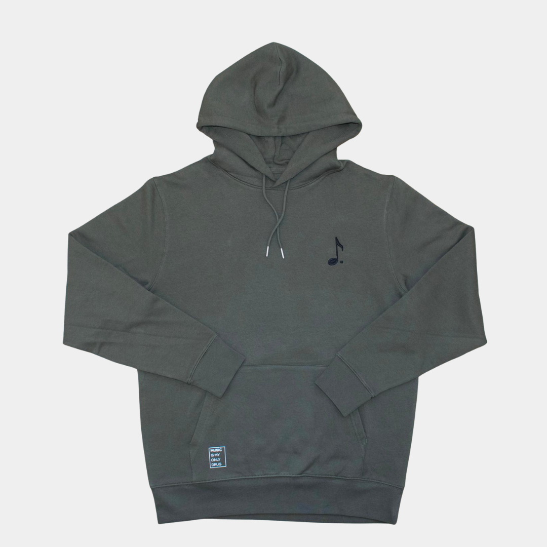 Sweat à capuche kaki brodé – Note.Paris - Unisex