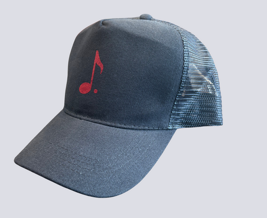 Casquette bleu marine unisexe – Note brodée & pin’s musical