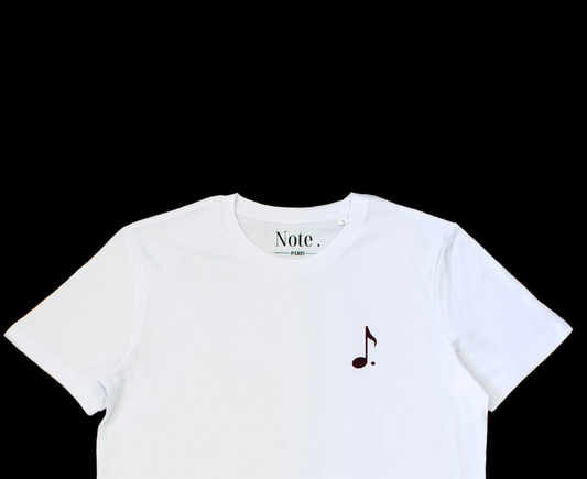 T-shirt blanc “Music Is My Only Drug” – Note.Paris